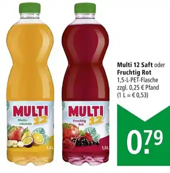 Marktkauf Multi 12 Saft oder Fruchtig Rot 1,5 L Angebot