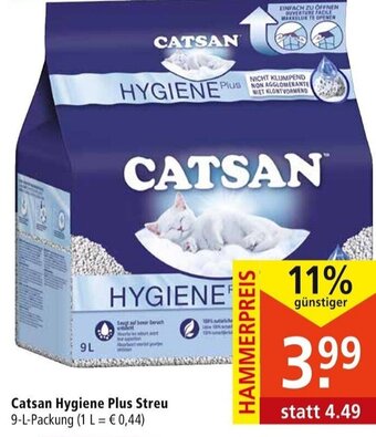 Marktkauf Catsan Hygiene Plus Streu 9 L Angebot