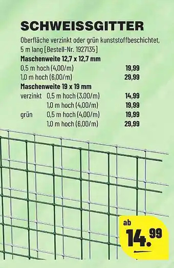 Leitermann Baumarkt Schweissgitter Angebot