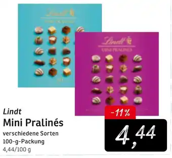 KONSUM Lindt Mini Pralinés 100 g Packung Angebot