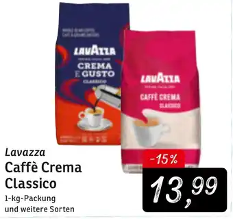 KONSUM Lavazza Caffè Crema Classico 1 kg Packung Angebot