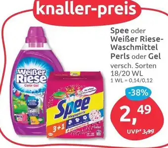 Budni Spee oder Weißer Riese Waschmittel Perls oder Gel 18/20 WL Angebot