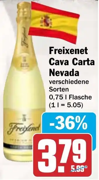 Hit Freixenet Cava Carta Nevada 0,75L Flasche Angebot