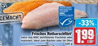 Hit Frisches Rotbarschfilet 100g Angebot