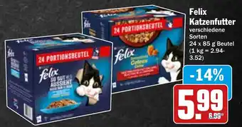 Hit Felix Katzenfutter 24x85g Beutel Angebot