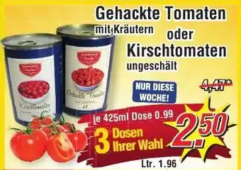 Wiglo Wunderland Gehackte Tomaten oder Kirschtomaten 425 ml Dose Angebot