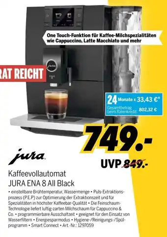 MEDIMAX jura Kaffeevollautomat ENA 8 All Black Angebot