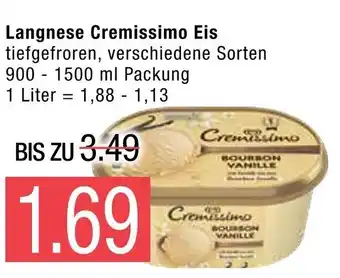 Marktkauf Langnese Cremissimo Eis 900/1500 ml Angebot