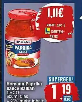 Elli Markt Homann Paprika Sauce Balkan Angebot