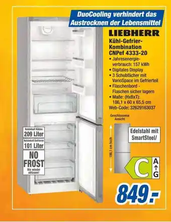 expert Octomedia Liebherr Kühl-gefrier-kombination Cnpef 4333-20 Angebot