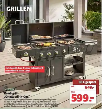 Hagebau Mr. Gardener Kombigrill „ottawa All-in-one“ Angebot