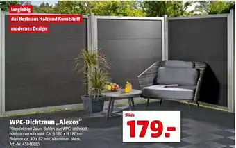 Hagebau Wpc-dichtzaun „alexos“ Angebot