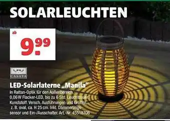 Hagebau Casaya Led-solarlaterne „manila“ Angebot