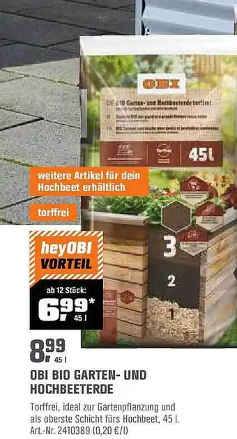 OBI Obi Bio Garten- Und Hochbeeterde Angebot