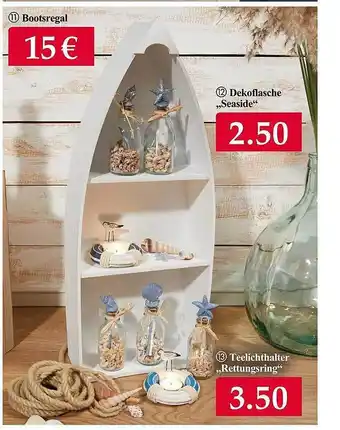 Woolworth Bootsregal, Dekoflasche „seaside“ Oder Teelichthaler „rettungsring“ Angebot