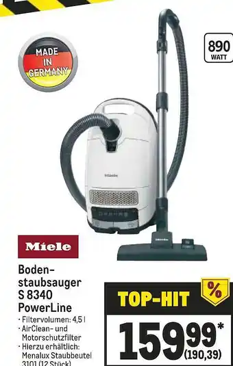 METRO Miele Bodenstaubsauger S 8340 Powerline Angebot
