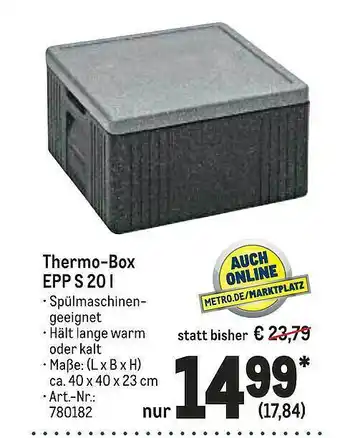 METRO Thermo-box Epp S Angebot