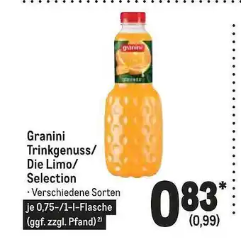 METRO Granini Trinkgenuss, Die Limo Oder Selection Angebot