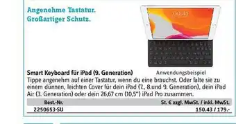 Conrad Smart Keyboard Für Ipad (9. Generation) Angebot