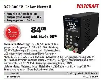 Conrad Dsp-3005v Labor-netzteil Voltcraft Angebot