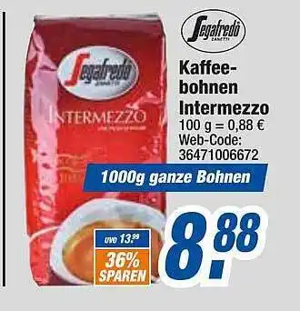 HEM Expert Segafredo Kaffeebohnen Intermezzo Angebot