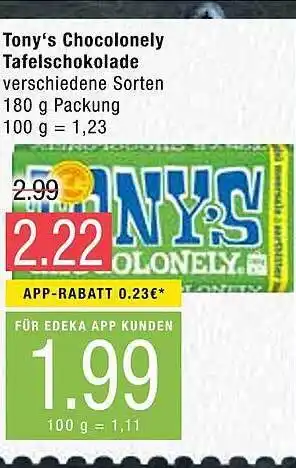 Marktkauf Tony's Chocolonely Tafelschokolade Angebot