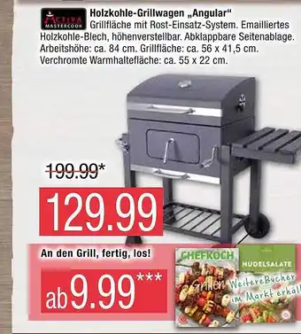 Marktkauf Activa Holzkohle-grillwagen „angular“ Angebot