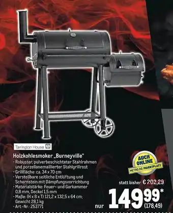 METRO Tarrington House Holzkohlesmoker „burneyville“ Angebot