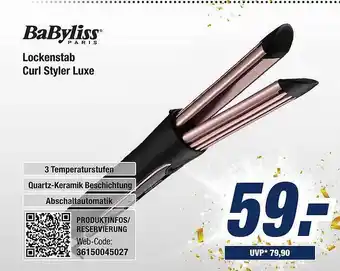 Expert Bening Babyliss Paris Lockenstab Curl Styler Luxe Angebot