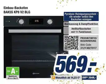 Expert Bening Einbau-backofen Bak5s Kp8 V2 Blg Angebot