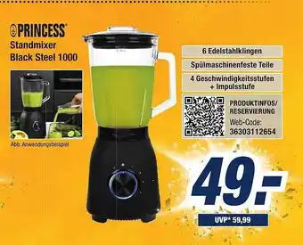 Expert Bening Princess Standmixer Black Steel 1000 Angebot