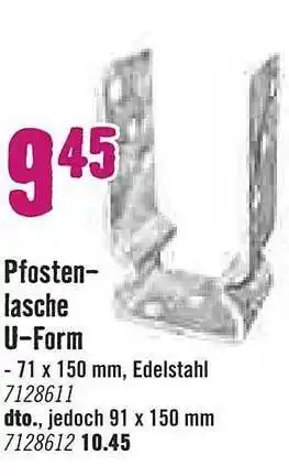 Hornbach Pfostenlasche U-form Angebot