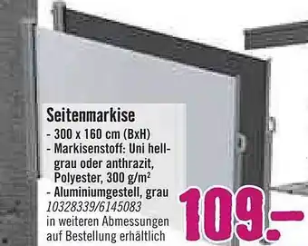 Hornbach Seitenmarkise Angebot