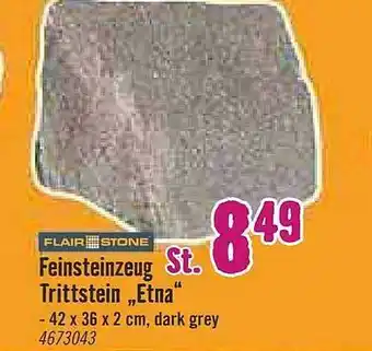 Hornbach Feinsteinzeug Trittstein „etna” Angebot