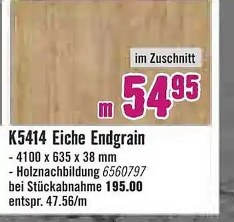 Hornbach K5414 Eiche Endgrain Angebot