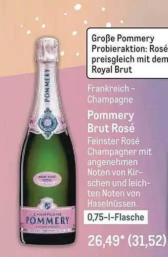 METRO Champagne Pommery Brut Rosé Angebot