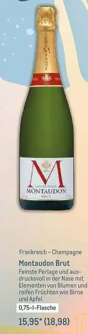 METRO Champagne Montaudon Brut Angebot