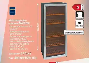 METRO Metro Professional Weintemperier-schrank Gwc 2091 Angebot