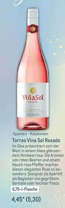 METRO Torres Vina Sol Rosado Angebot