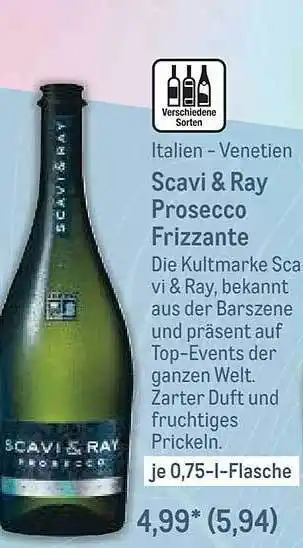 METRO Scavy & Ray Prosecco Frizzante Angebot