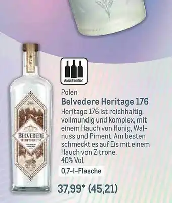 METRO Polen Belvedere Heritage 176 Angebot