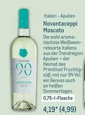 METRO Novantaceppi Moscato Angebot