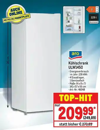 METRO Aro Kühlschrank Ulw1450 Angebot