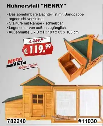 Stabilo Fachmarkt Hühnerstall „henry“ Angebot