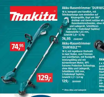 Bauhaus Makita akku-rasentrimmer 'dur181z' oder dur192lz' Angebot