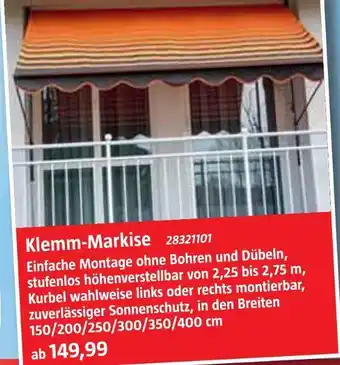 Bauhaus Klemm-markise Angebot