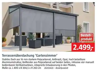 Bauhaus Terrassenüberdachung 'gartenzimmer' Angebot