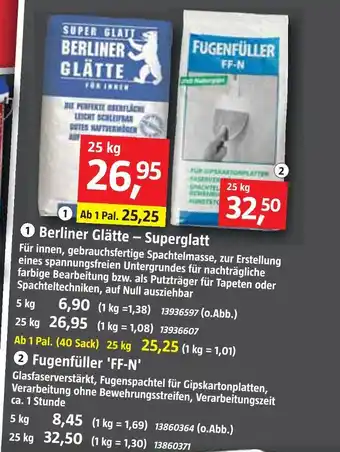 Bauhaus Berliner glätte – superglatt oder fugenfüller 'ff-n' Angebot