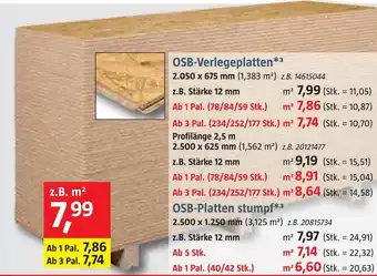 Bauhaus Osb-verlegeplatten oder osb-platten stumpf Angebot