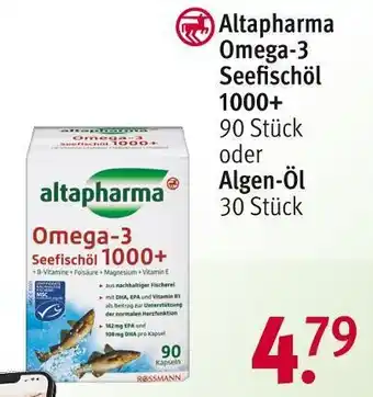Rossmann Altapharma omega-3 seeschöl 1000+ oder algen-öl Angebot